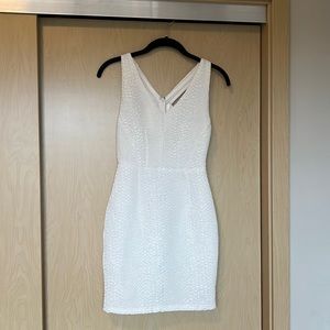 Topshop Snake Skin White Textured Bodycon Dress XS